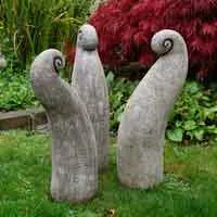 sister trio - ceramic garden art