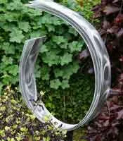 silver metal garden sculpture