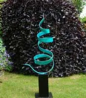 a modern garden sculpture