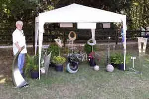 a fine display of garden art