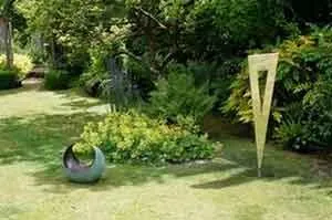 abstract sculptures in garden